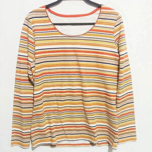 Kim Rogers Striped Long Sleeve T-shirt Medium